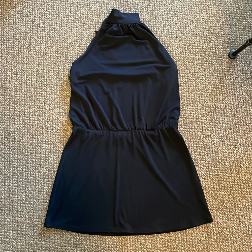 White House black marker - Black halter mini dress